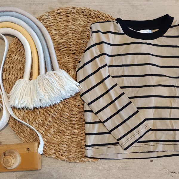 Remera rayas hombrera T4 (nueva)