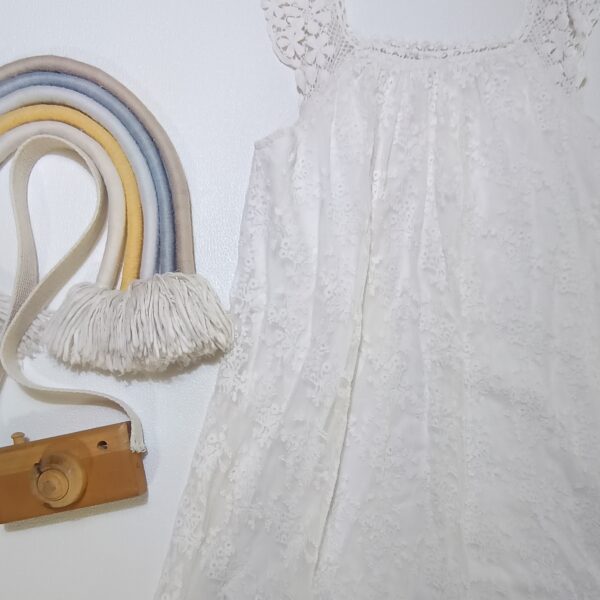 Vestido encaje algodón T10-12